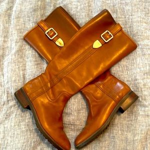 Coach Easton Dark Saddle Boots Size 6.5